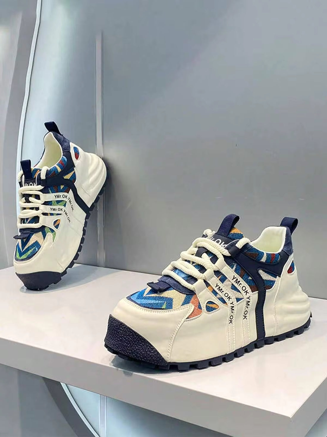bingyuanjing Men's Breathable New High-Quality Thick-Sole Casual Shoes, Fashionable Versatile Elevated Sneakers For Sports Running